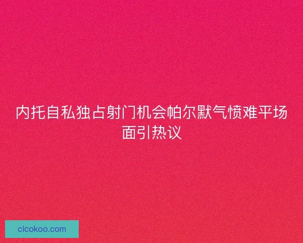 内托自私独占射门机会帕尔默气愤难平场面引热议 内托自私独占射门机会帕尔默气愤难平场面引热议