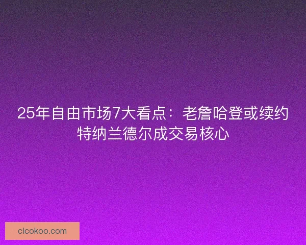 25年自由市场7大看点：老詹哈登或续约特纳兰德尔成交易核心