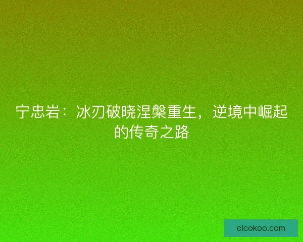宁忠岩：冰刃破晓涅槃重生，逆境中崛起的传奇之路