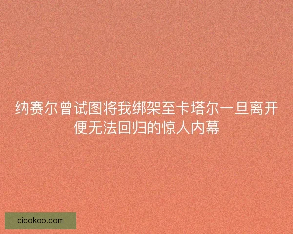 纳赛尔曾试图将我绑架至卡塔尔一旦离开便无法回归的惊人内幕